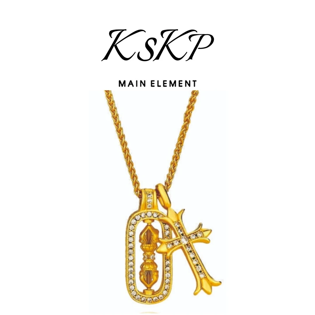 KSKP 新中式金刚杵十字架吊坠项链
