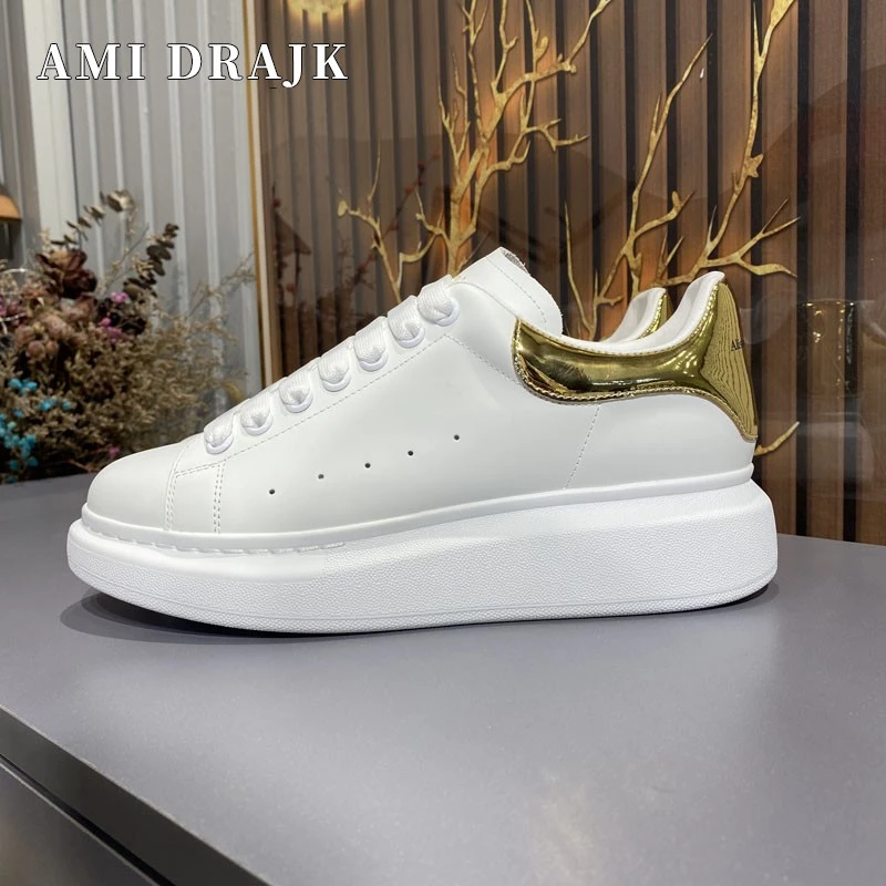 AMI DRAJK季麦昆小白鞋春夏季增高饼干鞋男白色真皮厚底休闲板鞋