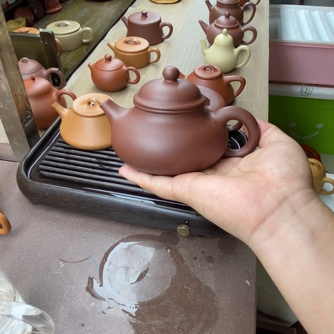 紫砂茶壶紫砂容天微瑕