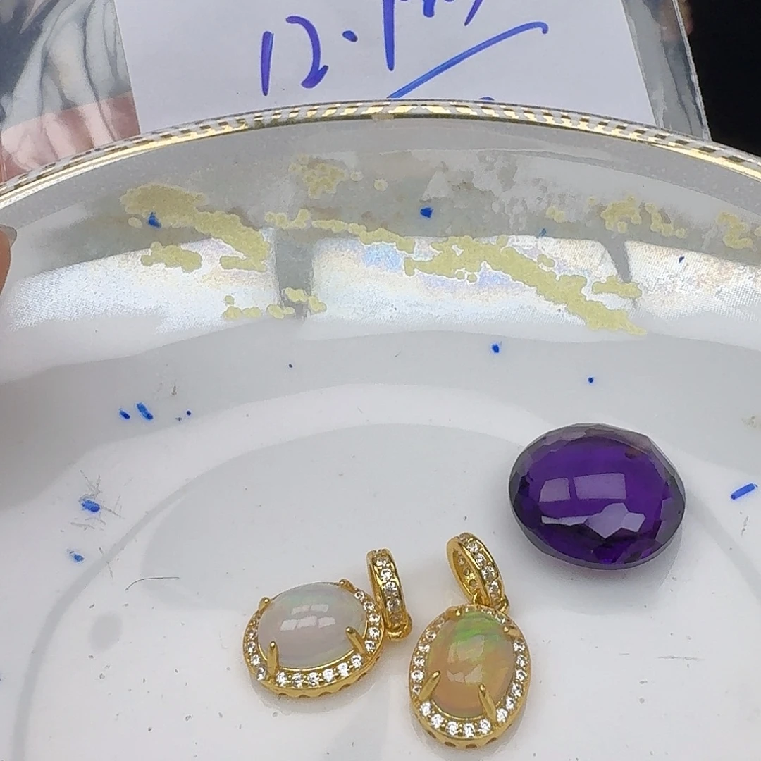 紫晶银S925镶嵌颈饰紫水晶925镶嵌44