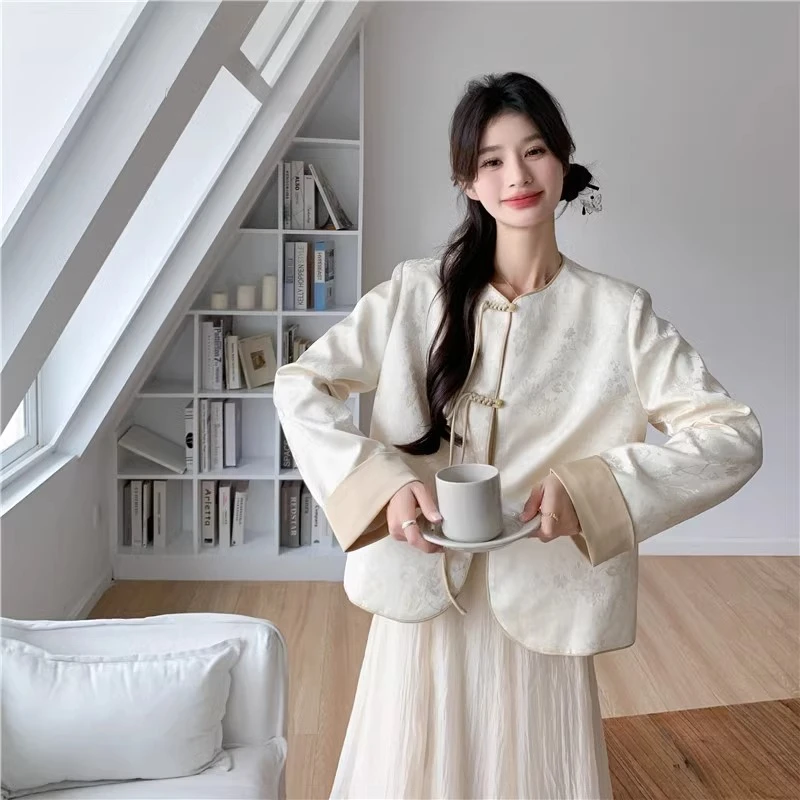 改良新中式国风外套女2025新款春秋小个子百搭禅意盘扣中国风上衣
