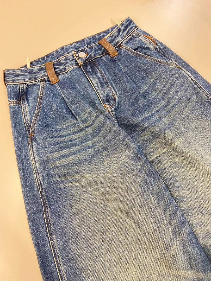 DAWANG | 【弯刀裤】梨型身材必备牛仔裤女高腰水洗牛仔裤80009