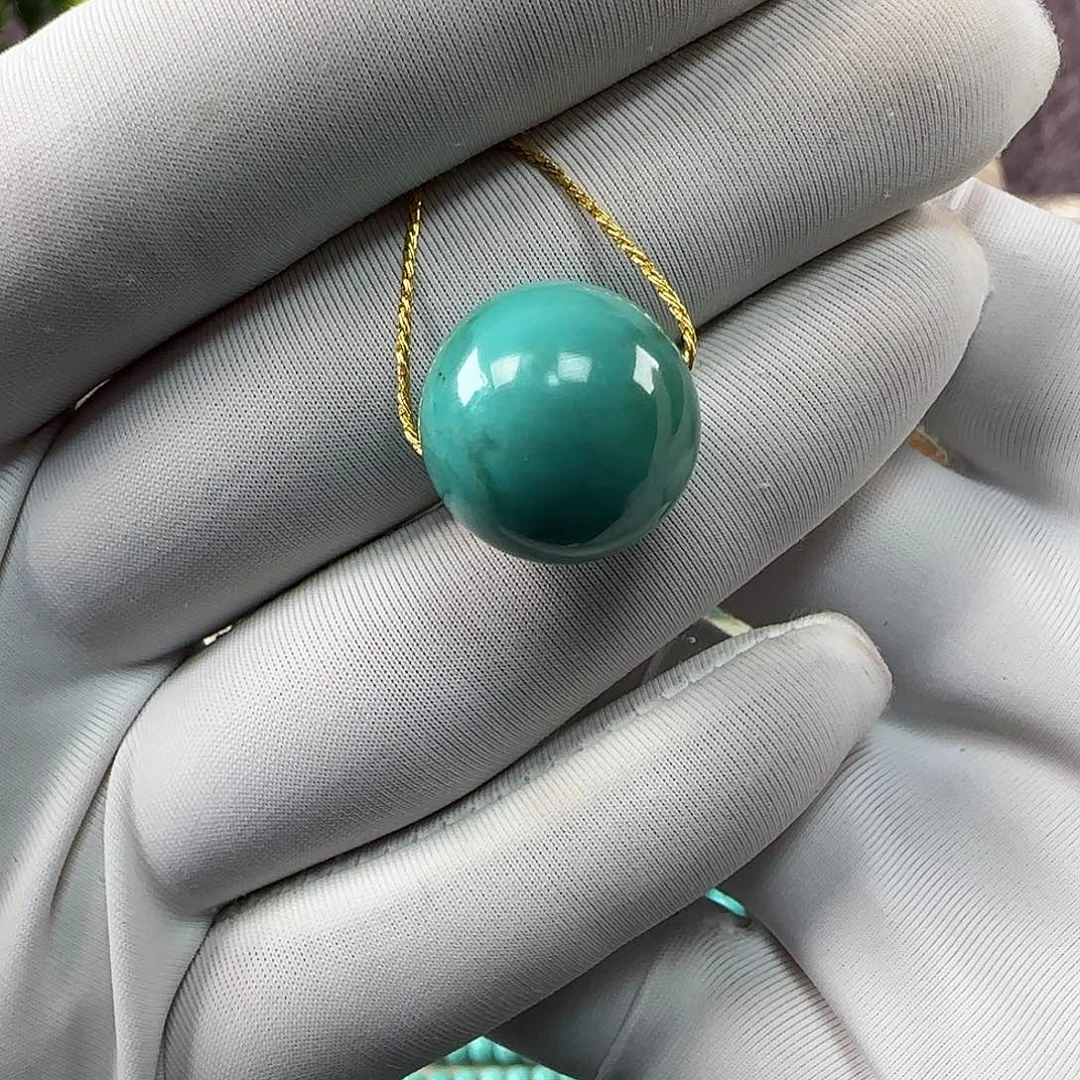 绿松石未镶嵌15mm➕单珠