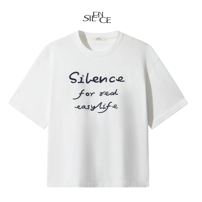 SILENCE  25夏季 植绒印花 重磅短袖T恤 百搭情侣款