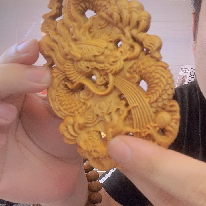 木崖柏木双面龙牌