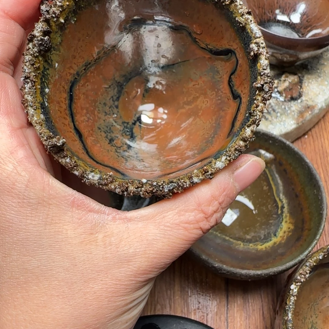 @***鲤柴烧建盏茶盏茶杯553