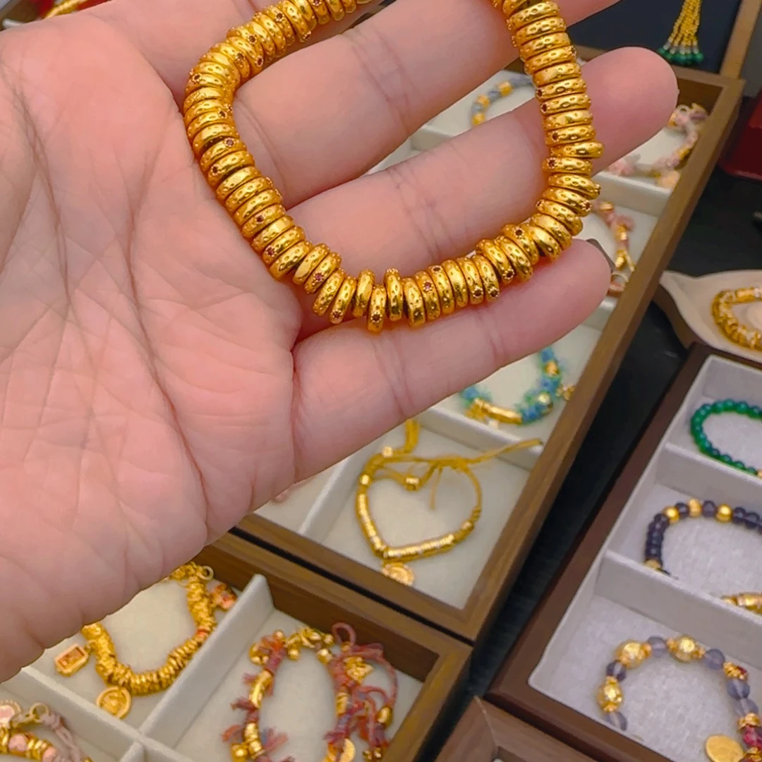 珐琅纯铜布艺纯铜5毫米满圈挂黄财14手多退少补