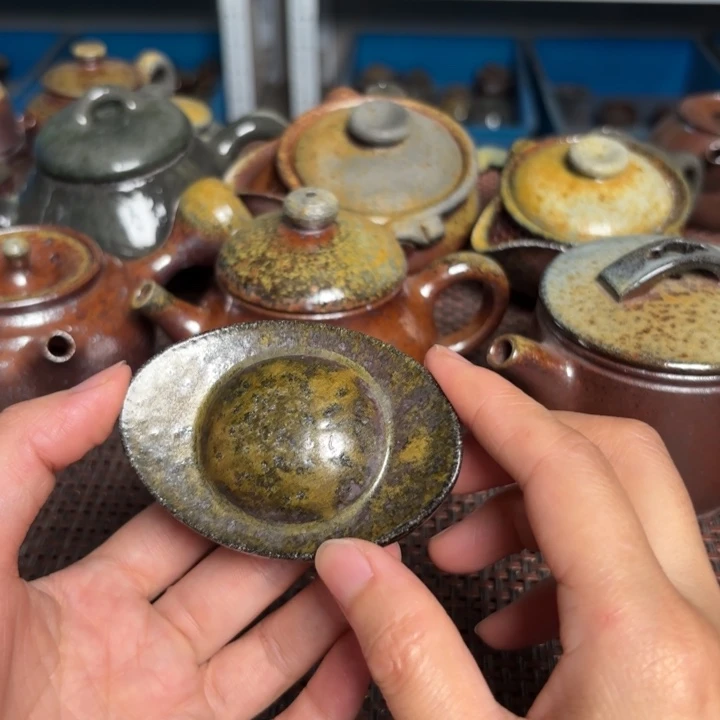 茶杯紫砂元宝盖只