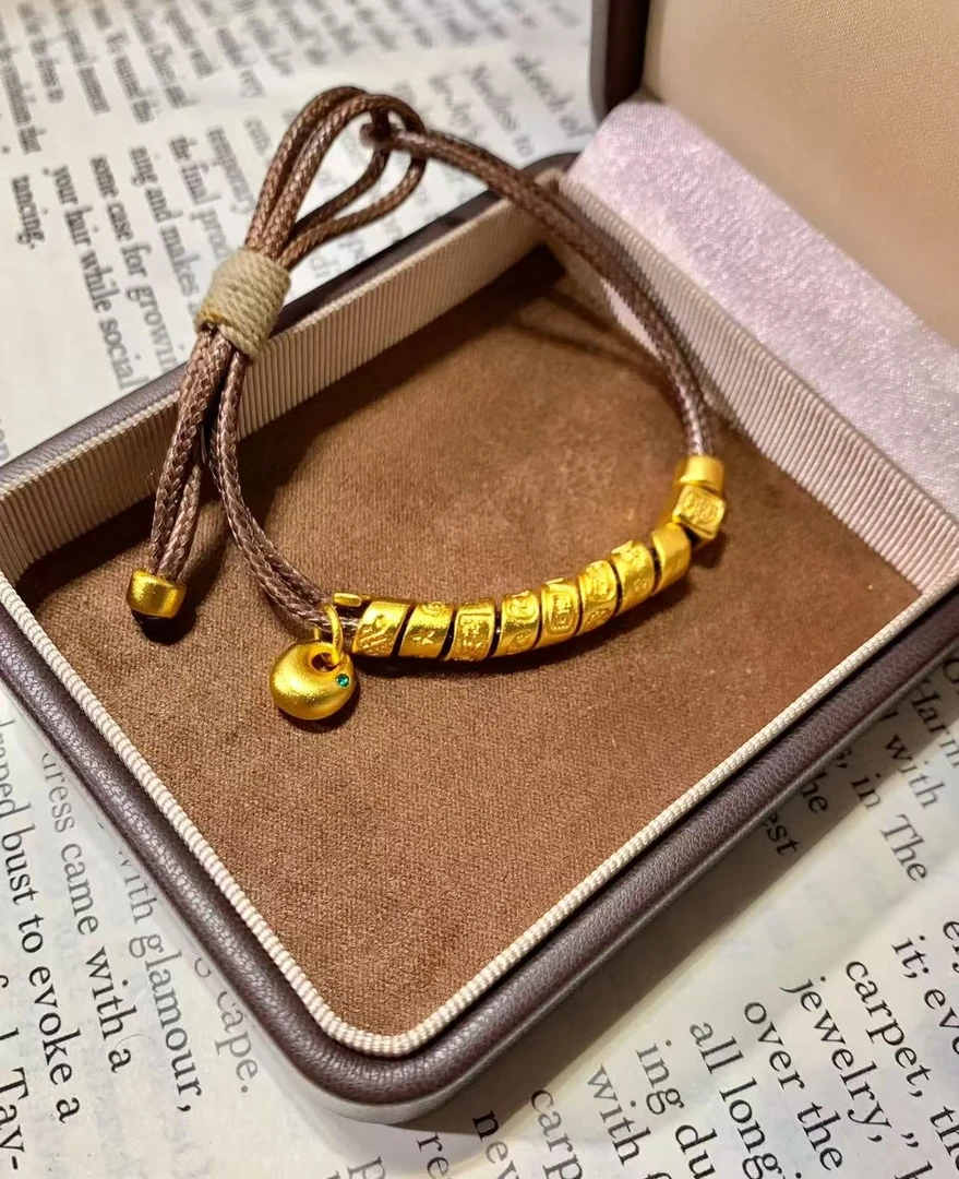 合金手链 【花丝螺手绳】手工气质轻奢时尚编织简约编绳古法