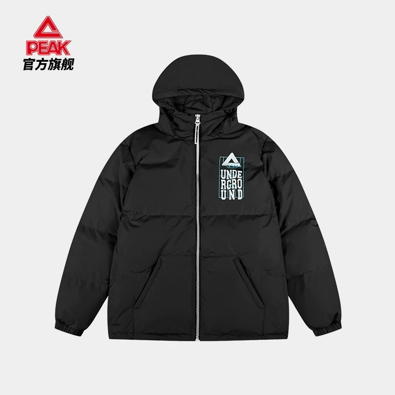 匹克运动连帽短款男士轻便保暖羽绒服冬季户外防风防水透气羽绒服