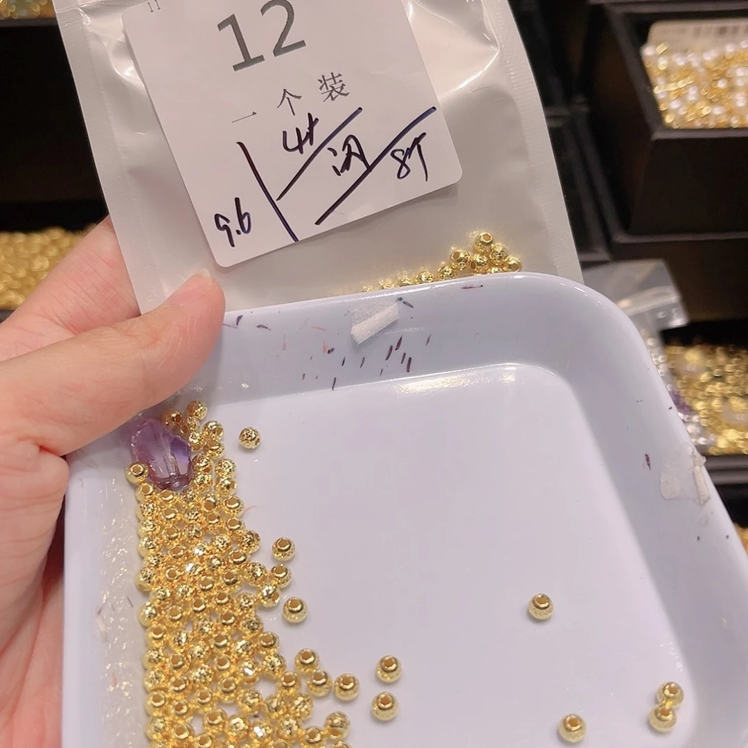 紫晶珠宝半成品银S925镀金镶嵌12