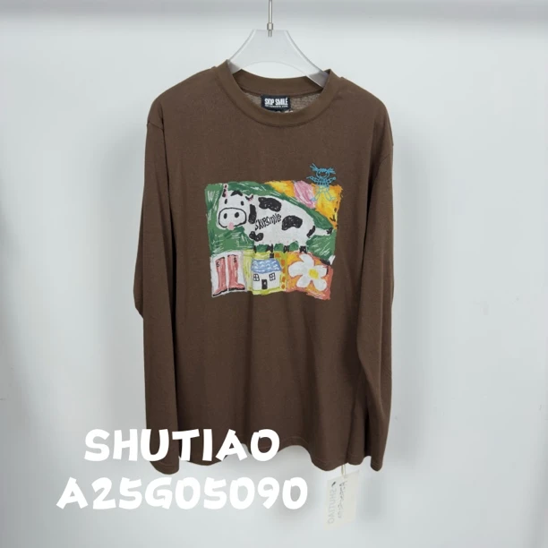 【SHUTIAO】2025夏季:新款小众设计款T恤A25G05090
