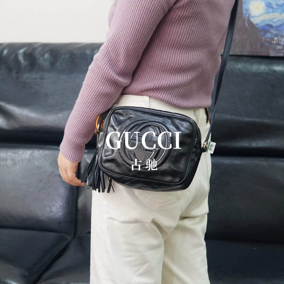 95新 GUCCI/古驰 黑色斜挎包/ZG01826030/6030
