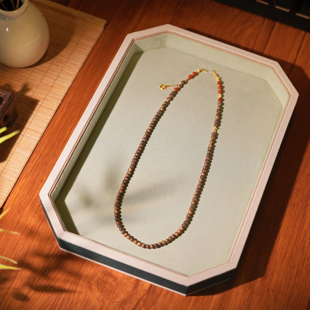 【定格-南红项链】南红沉香项链单项链18k金修饰双口头设计