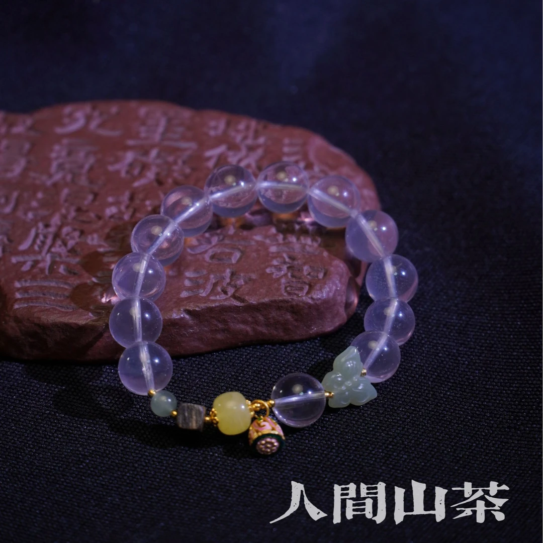 人间山茶A2-1346 粉水晶手链 花花桃桃 多样性发其一