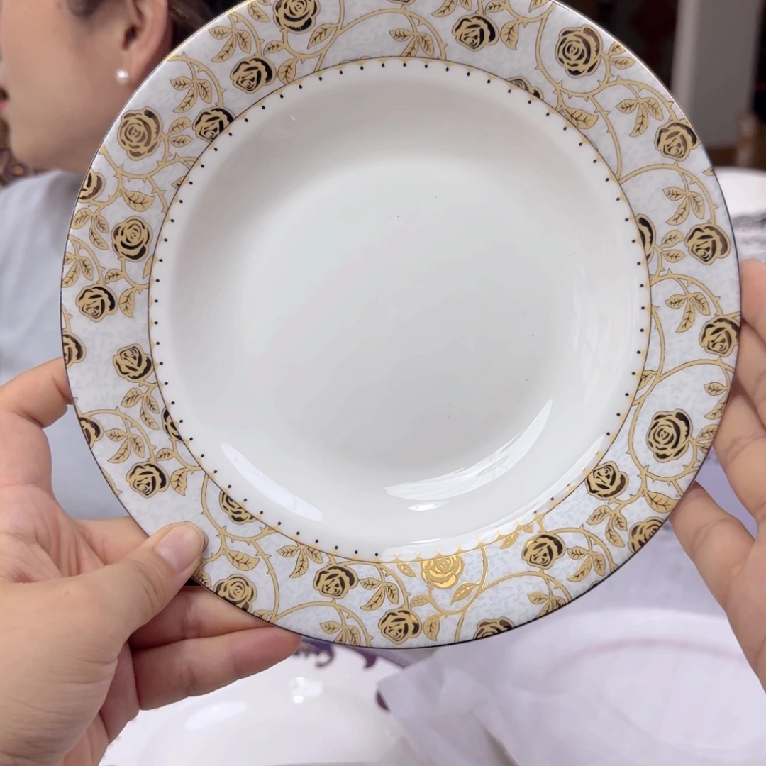 骨瓷高骨8英寸汤盘20*3.5cm一个