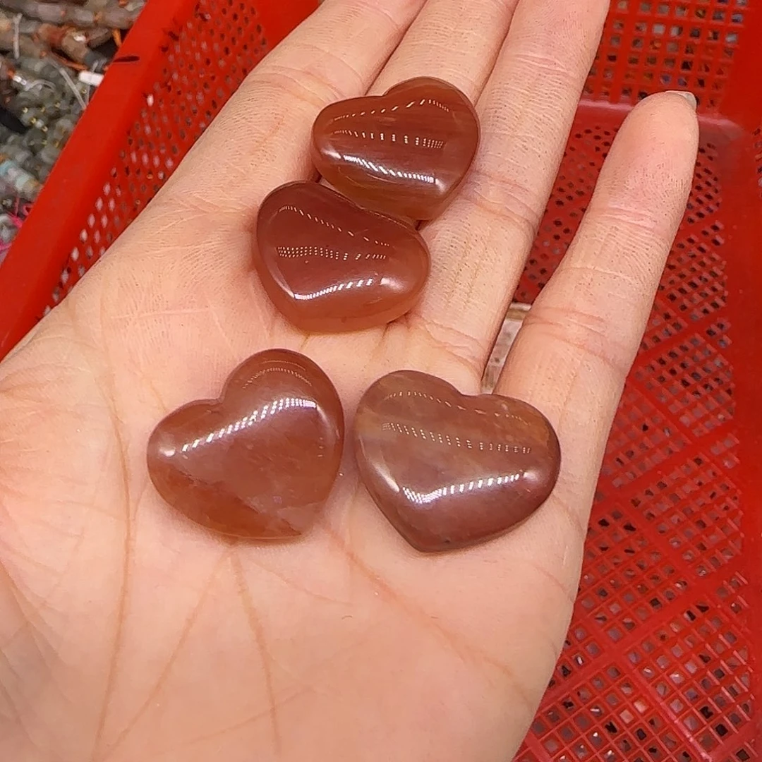 玛瑙/玉髓合金珠宝半成品兔毛爱心一个06