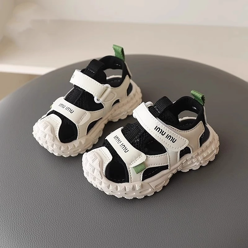 ABC儿童凉鞋2025夏季新款小男童宝宝软底运动凉鞋幼童包头机能鞋