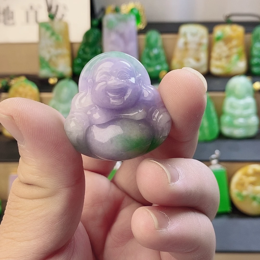 翡翠银S925镶嵌吊坠(赠链)