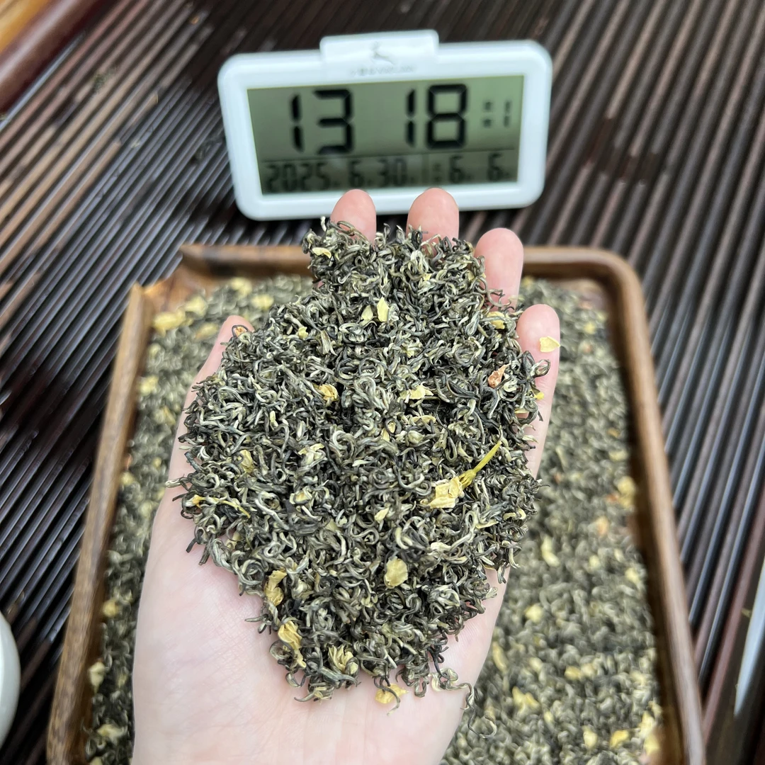 ①茉莉飘雪  小鹿收茶茉莉绿茶 横县茉莉花 6月30