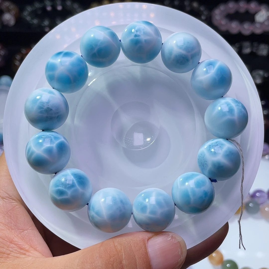 针钠钙石（海纹石）未镶嵌手链大颗粒17+m