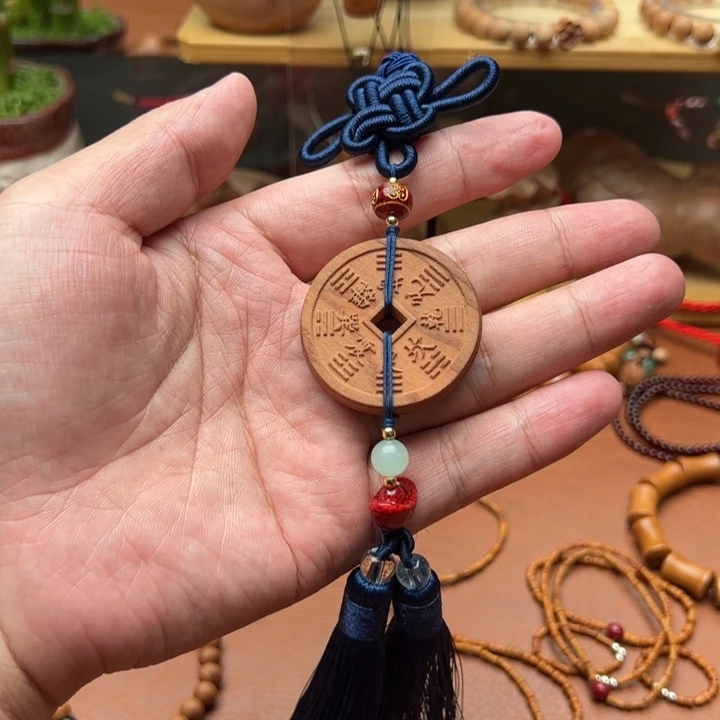 木质老桃木山鬼牌