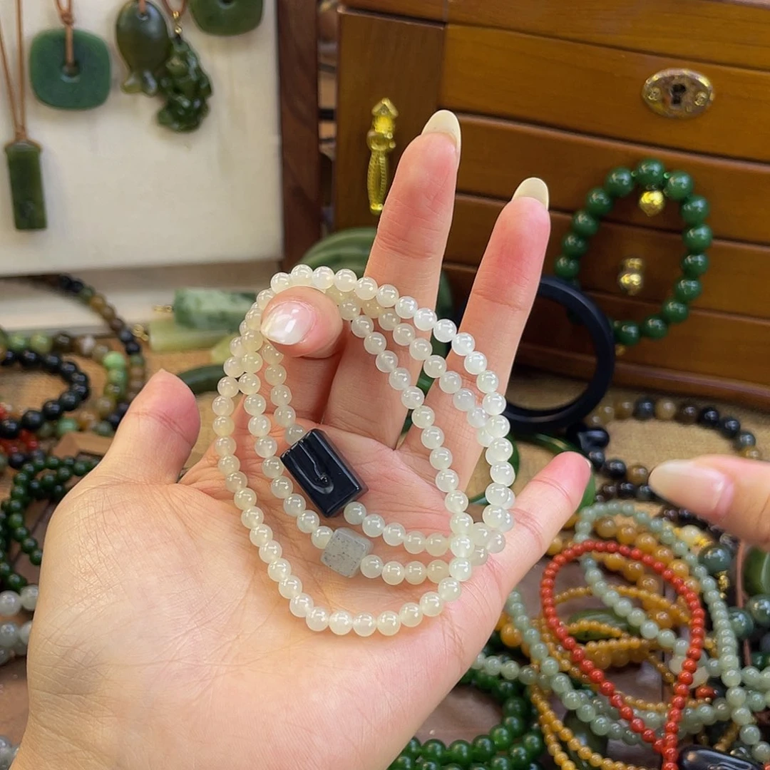 和田玉未镶嵌手链