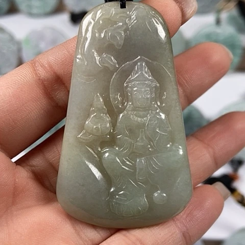 翡翠颈饰未镶嵌观音福利