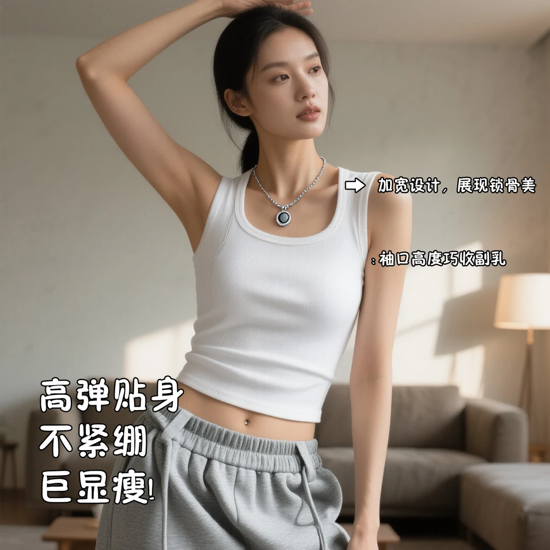 小背心外穿内搭打底运动无袖吊带女春夏季显瘦遮副乳背心女外穿
