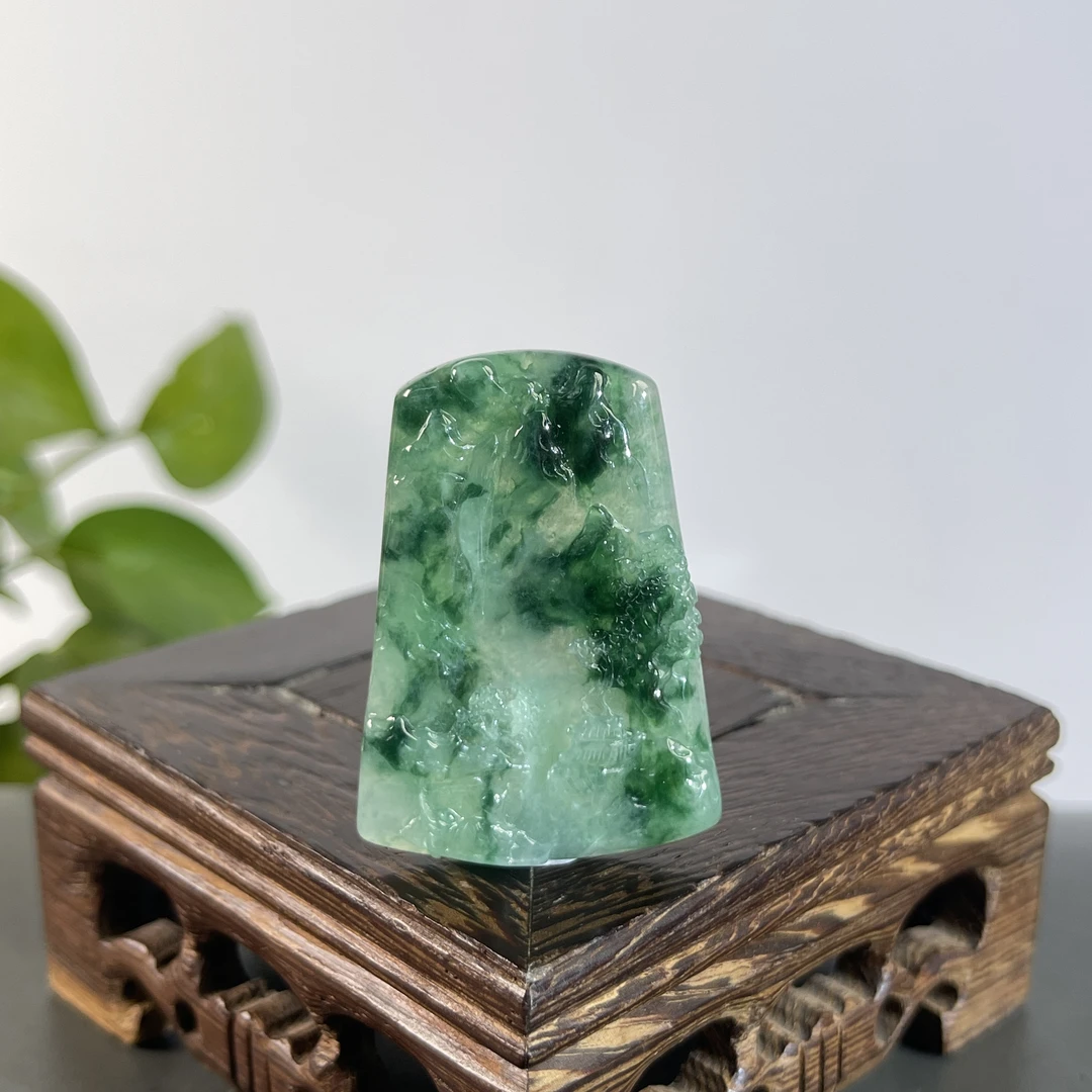 JXB22-99   天然缅甸翡翠A货  山水牌