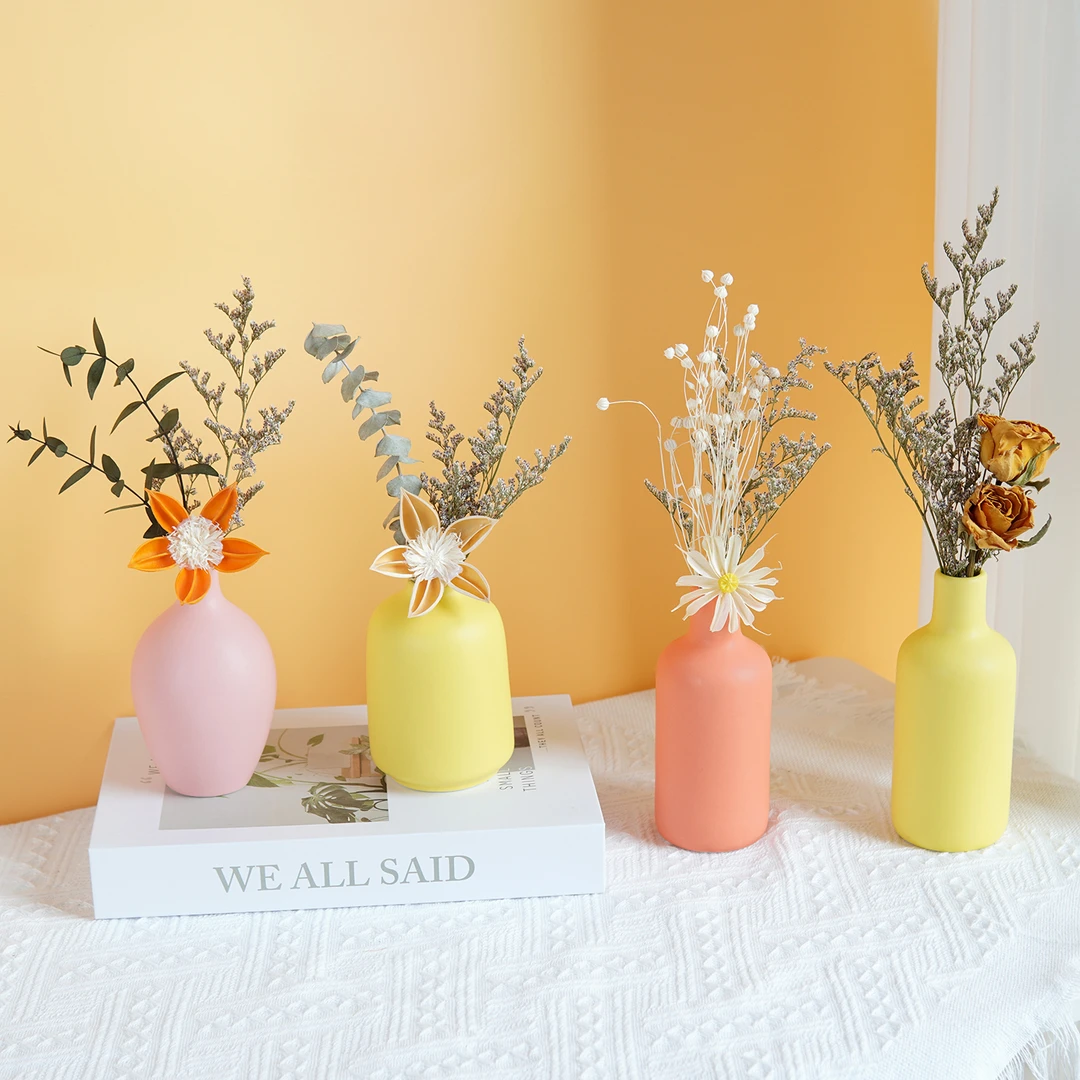 情绪稳定花瓶轻奢高级感插花干花花束客厅摆设玄关电视柜桌面摆件