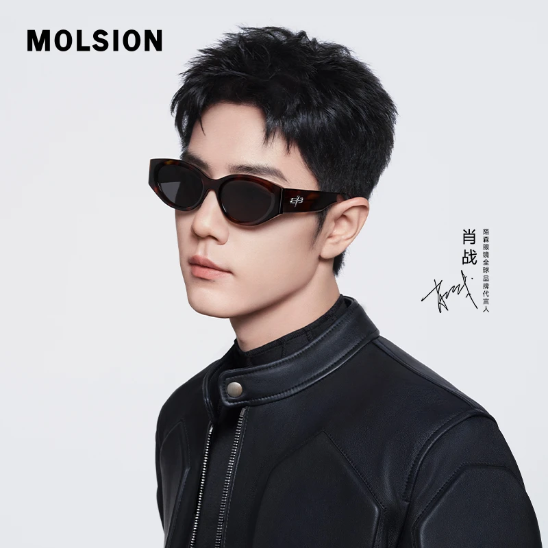 Molsion/陌森太阳镜复古时髦户外拍照防紫外线时尚墨镜MS3123