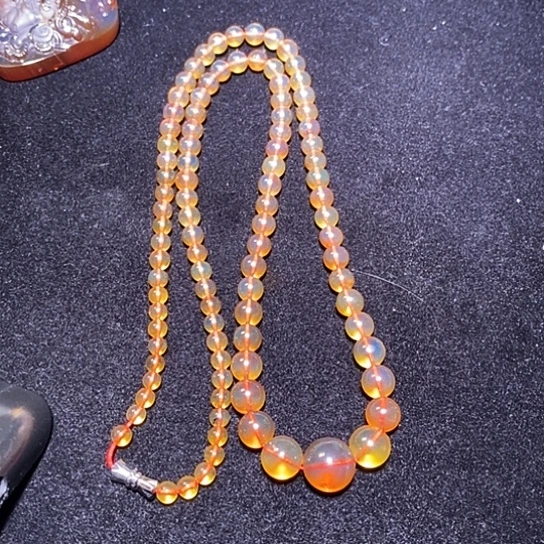 琥珀颈饰未镶嵌血茶塔链