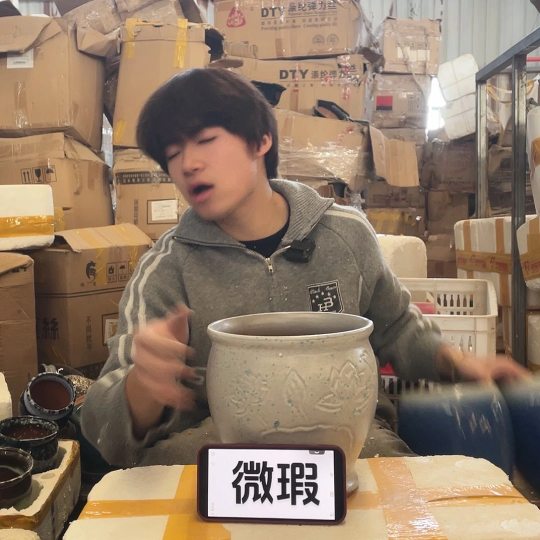 红陶宜兴紫砂花盆