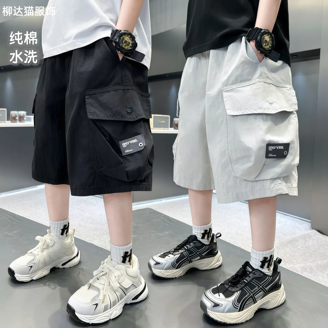 儿童装男童夏季短裤裤子2025新款中裤夏款夏装中大童薄款工装裤潮