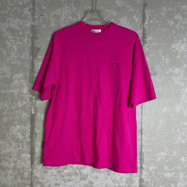 未使用 Balenciaga/巴黎世家 S*1/粉色小logo圆领短袖/11652/JP