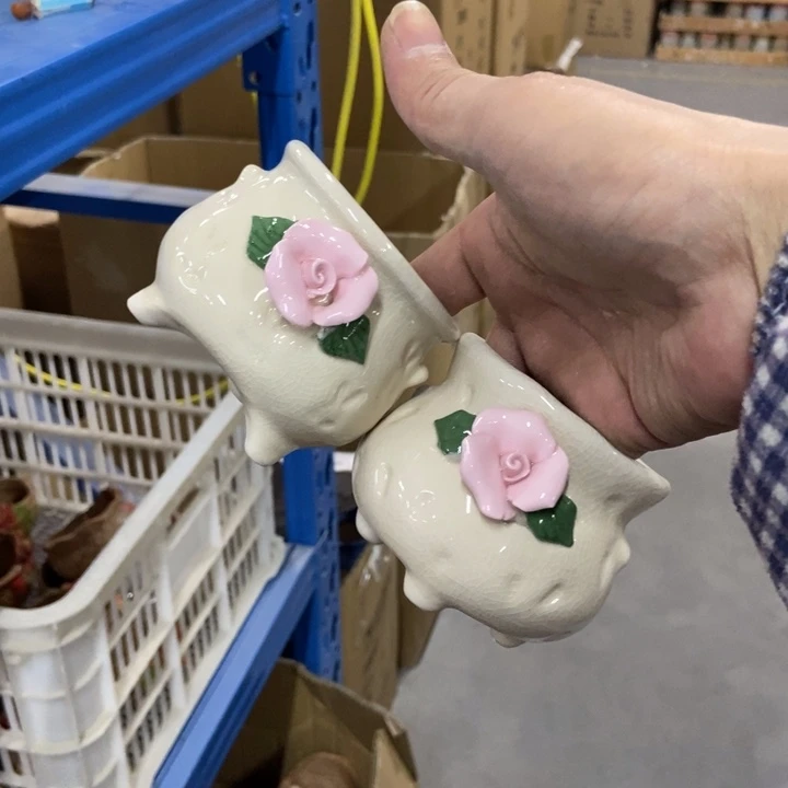 陶瓷花盆单场满9.9发7.5*7