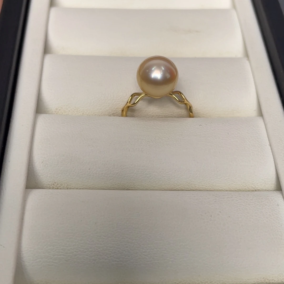 海水珍珠戒圈银S925镶嵌