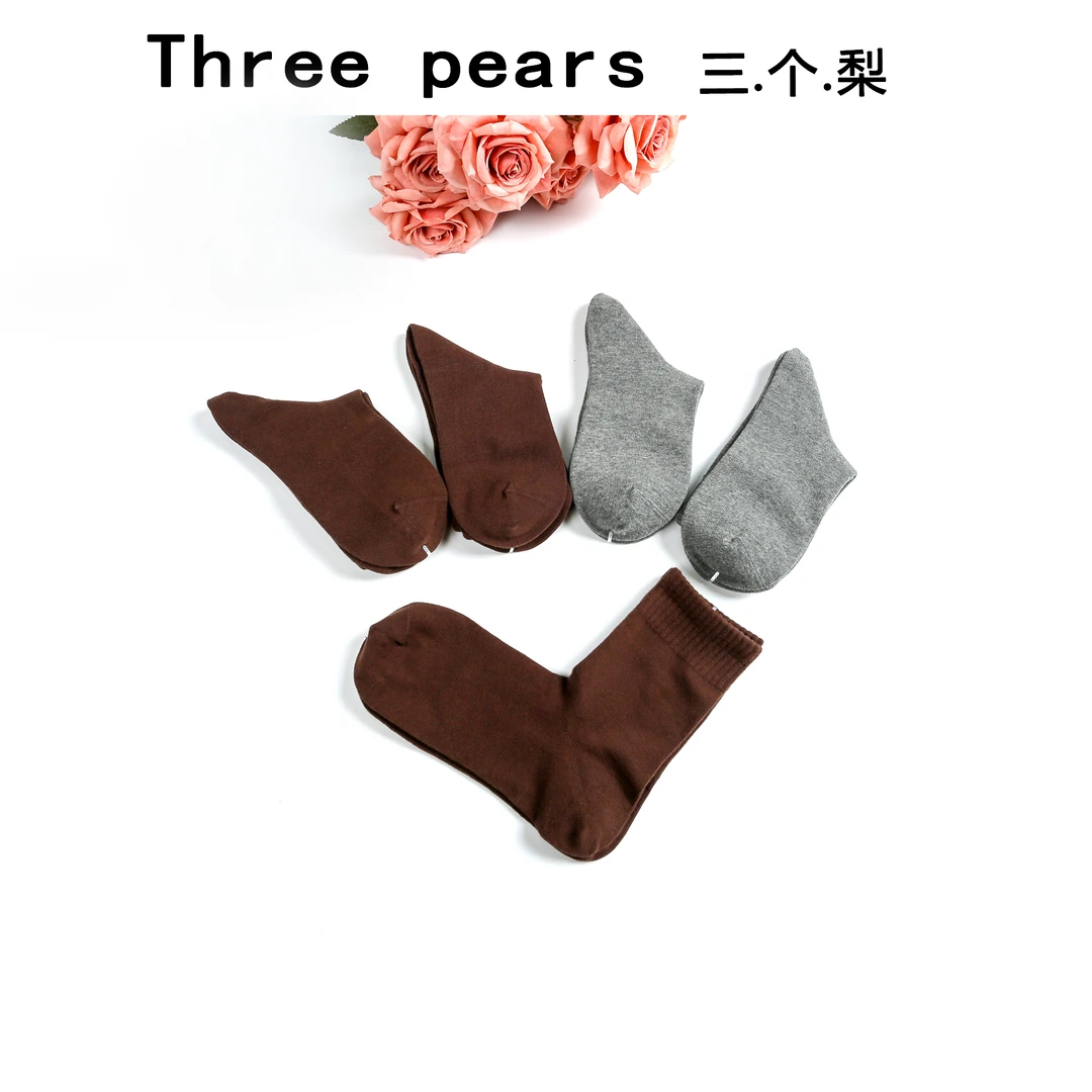 秋冬新款纯棉直角女袜6C03