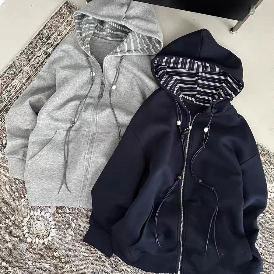 2.加绒欧货拉锁连帽外套28830款衣长约72