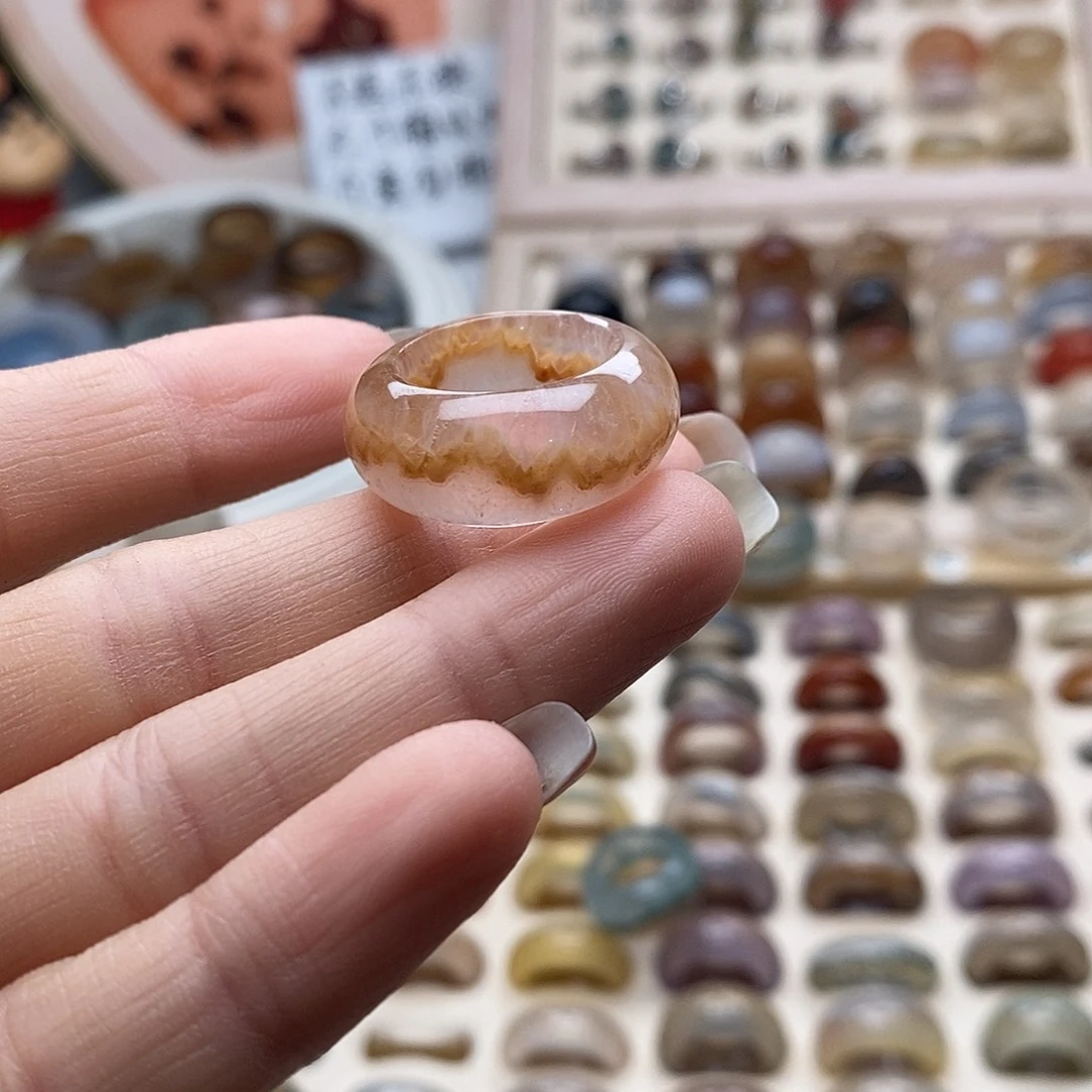 玛瑙/玉髓未镶嵌戒指A 69不退换港11