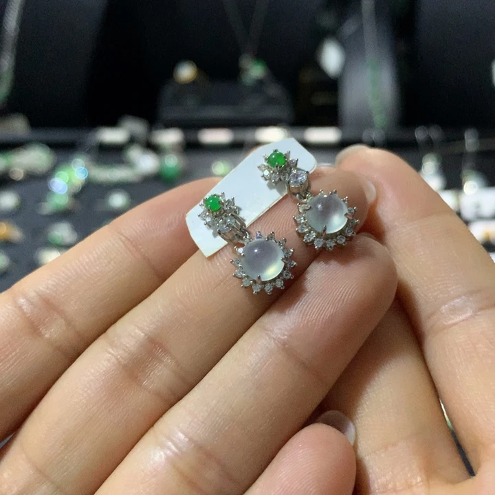翡翠银S925镶嵌戒指