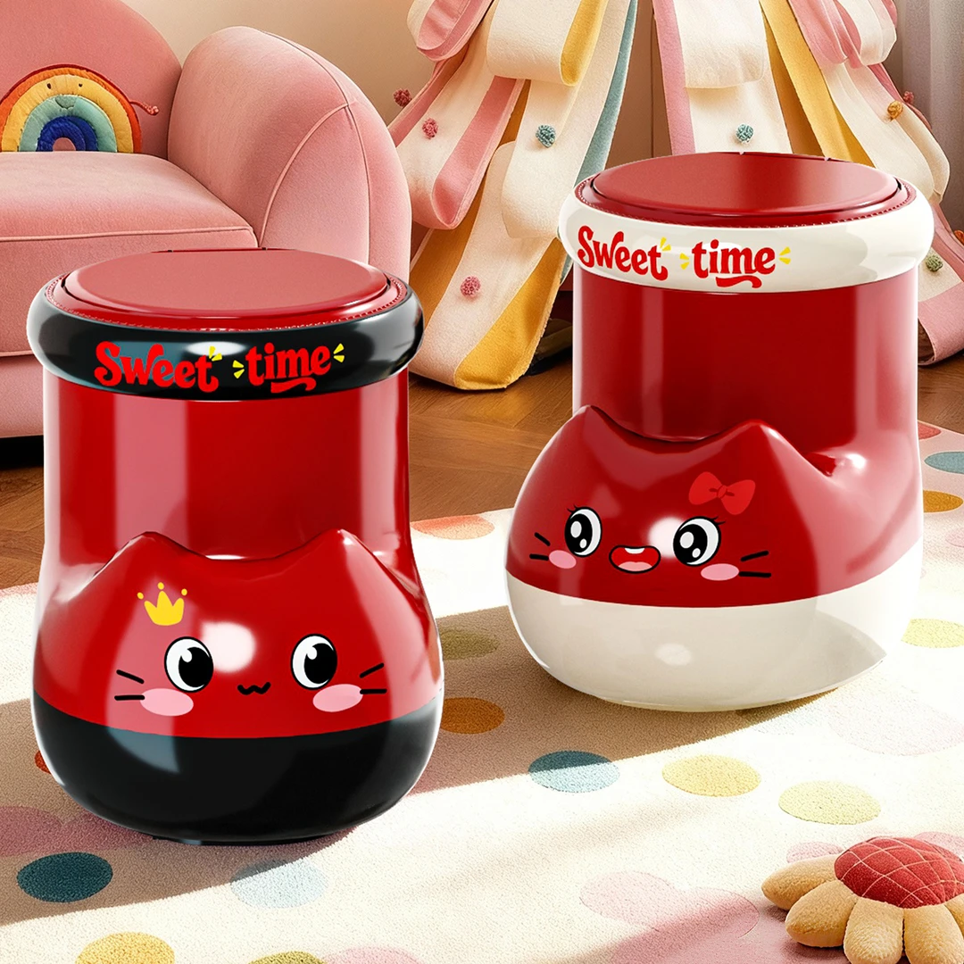 星优创意靴子垃圾桶2026新款带轮带盖垃圾桶双筒隐藏垃圾袋垃圾桶