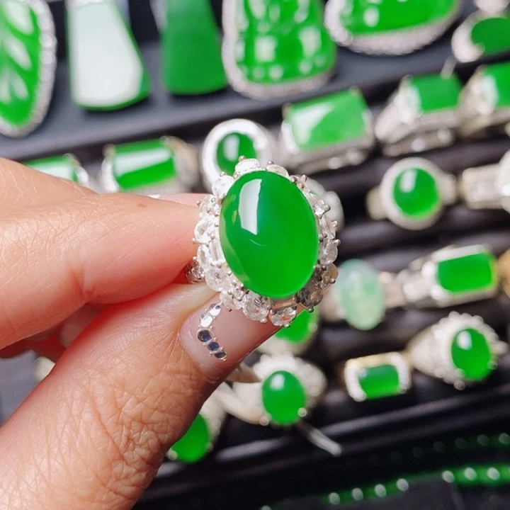 未镶嵌戒指翡翠用****9天然翡翠正品