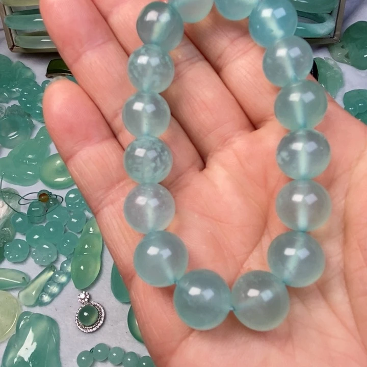 蛇纹石玉未镶嵌手链