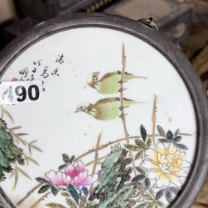 摆件景德镇高温陶瓷刘花鸟490