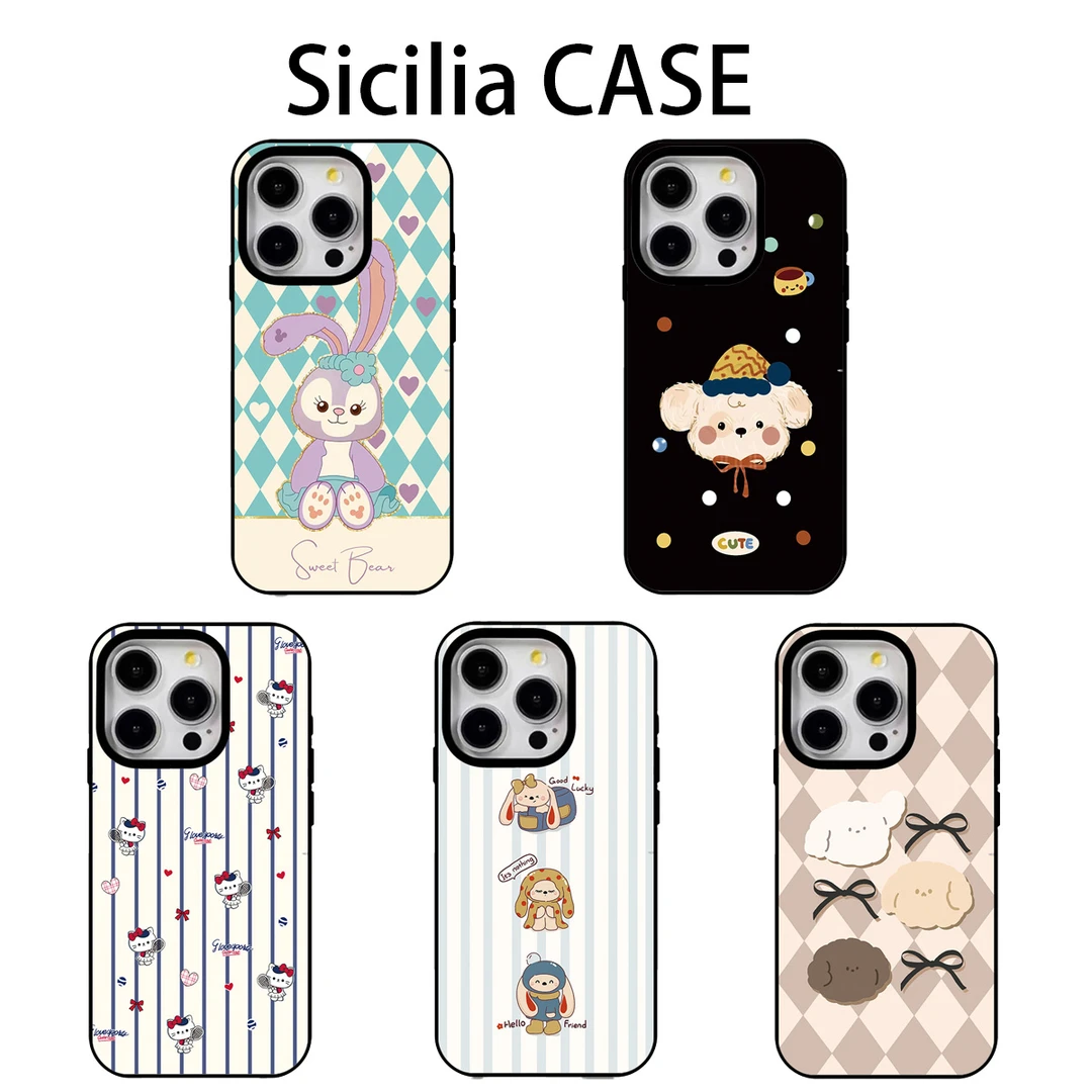 Sicilia原创星黛小兔imd套边适用苹果16ProMax防摔手机壳卡通可爱