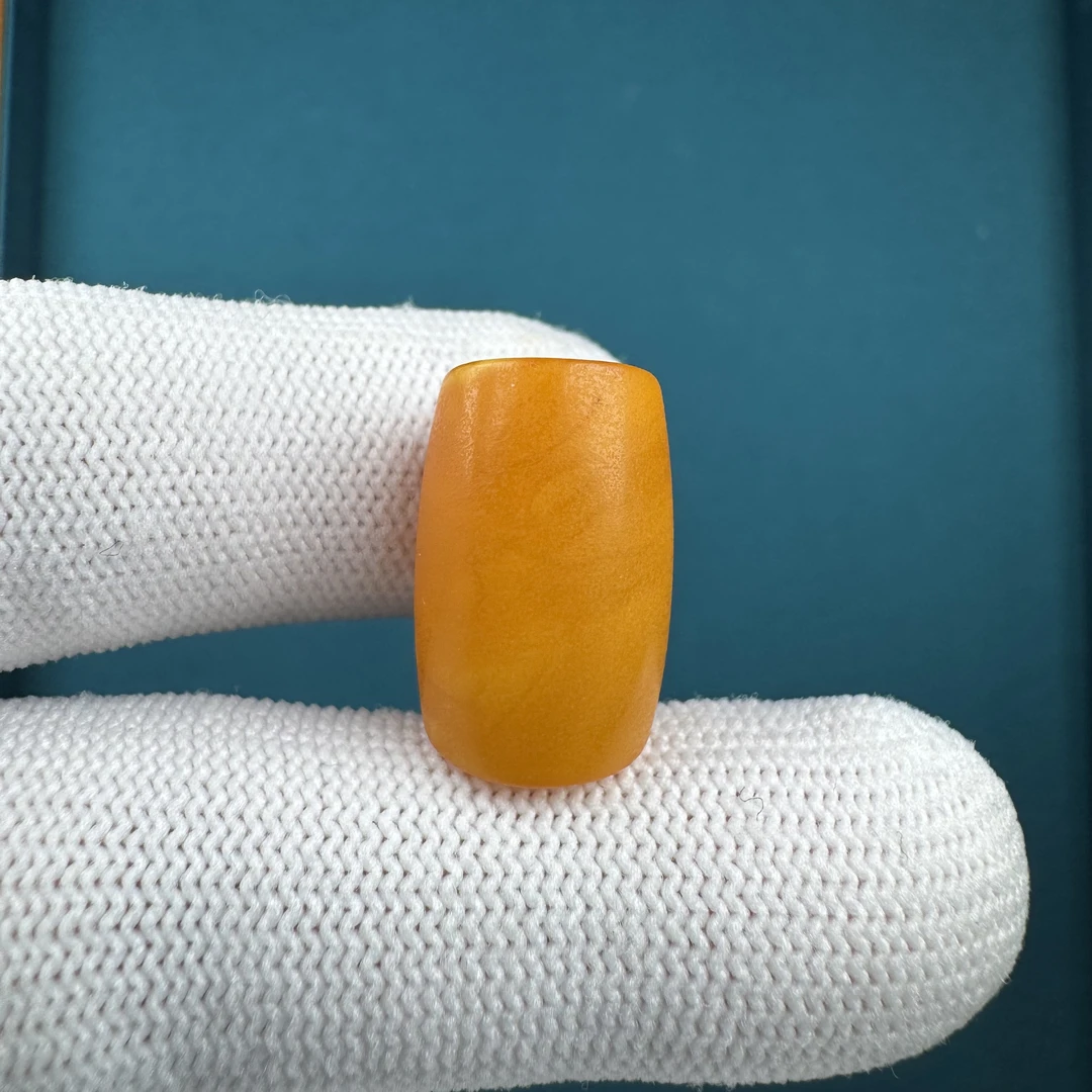 K1433天然原矿蜜蜡 老蜡马蹄珠12.6*19.7mm支持复检假一罚十