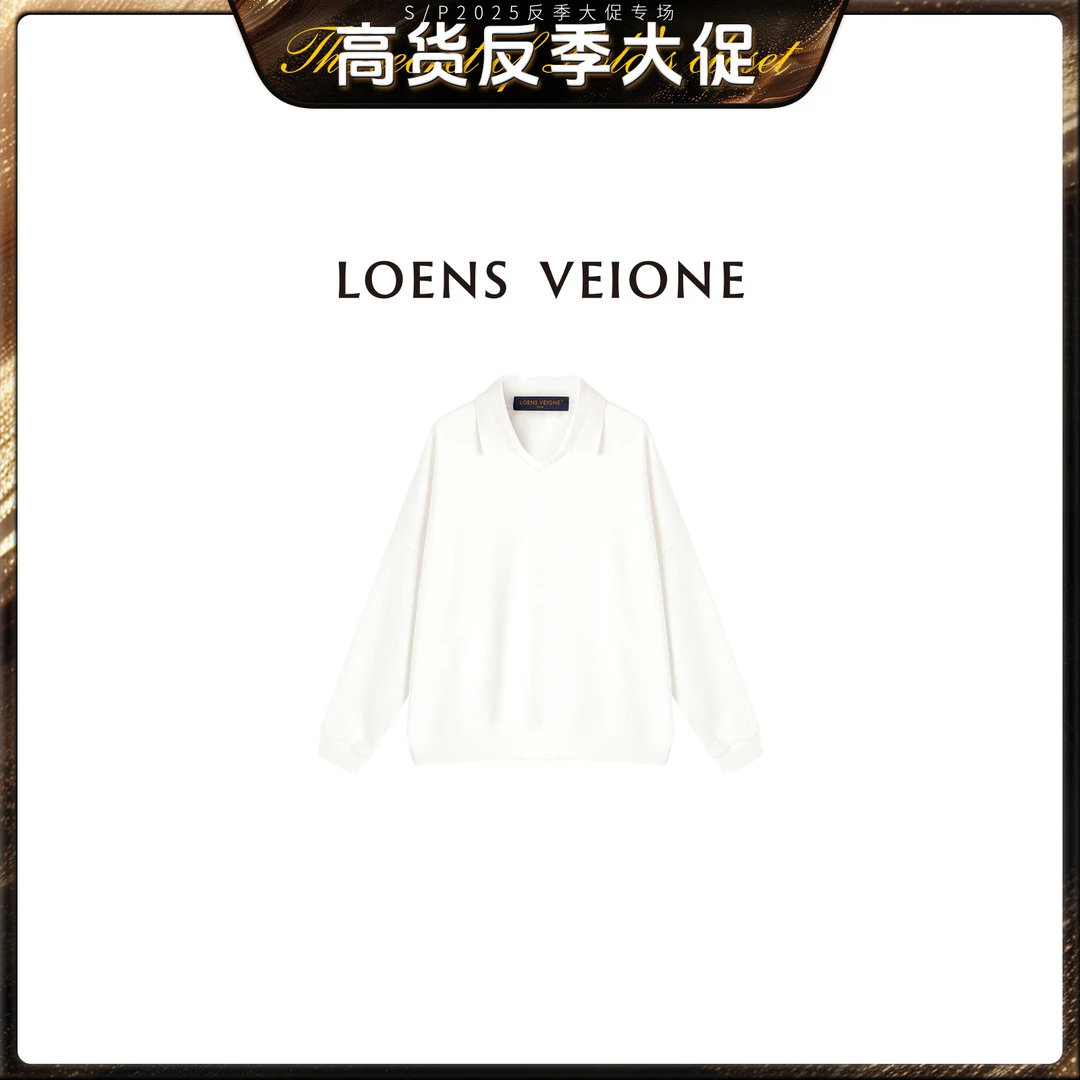 LOENS VEIONE/罗拉【反季大促】美式套头复古质感上衣24CVCA0236N