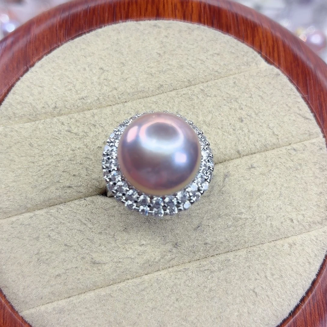 合金戒指淡水珍珠